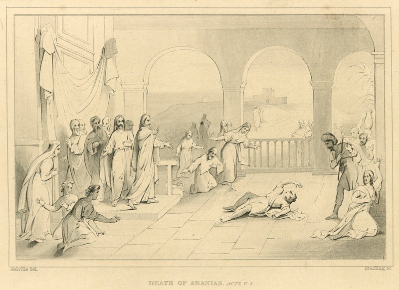 Death of Ananias, Acts V, 5dani af English School