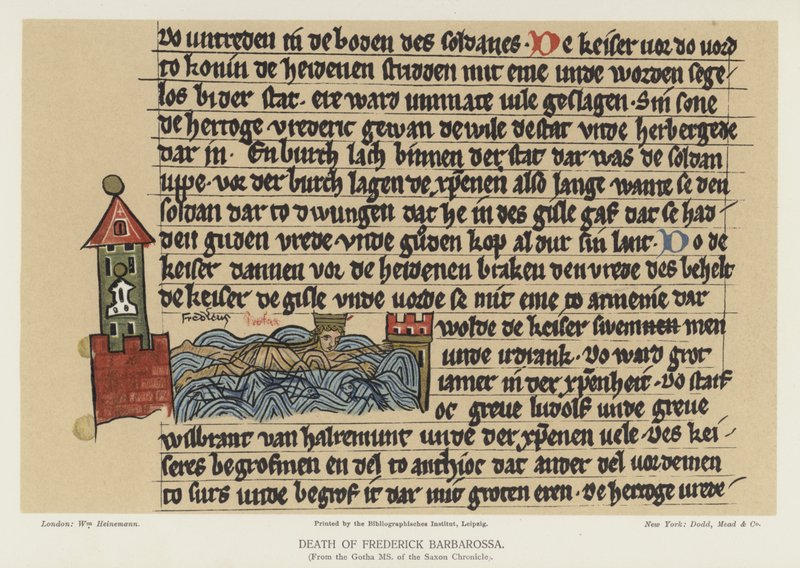 Frederick Barbarossas død af English School