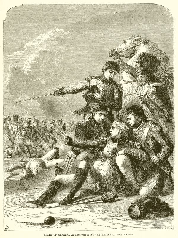 General Abercrombies død i slaget ved Alexandria af English School