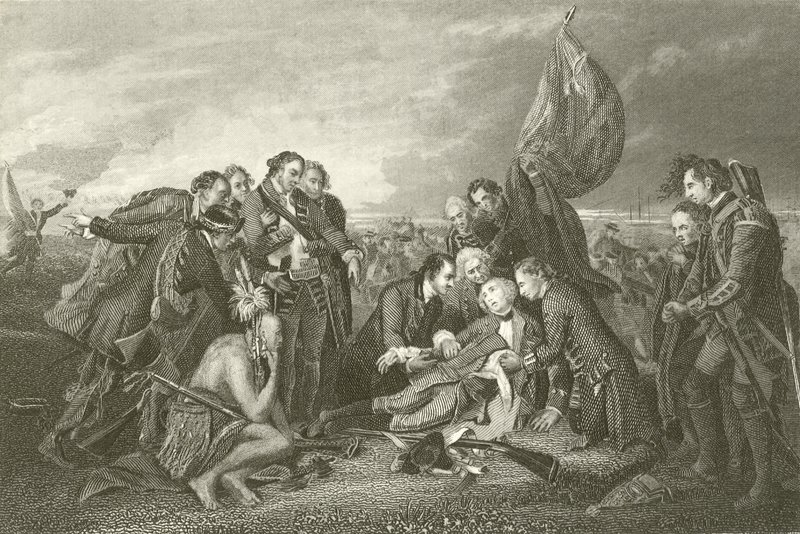 General Wolfes død af English School