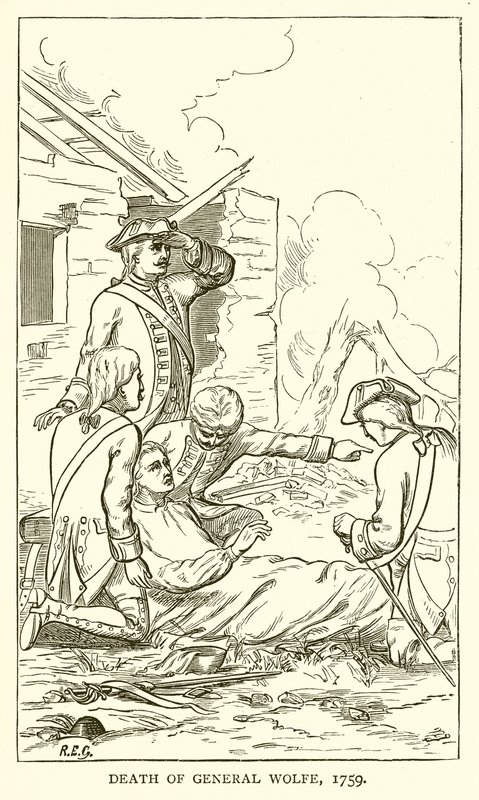 General Wolfes død, 1759 af English School