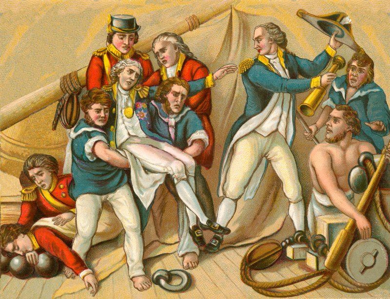 Nelsons død 1805 af English School