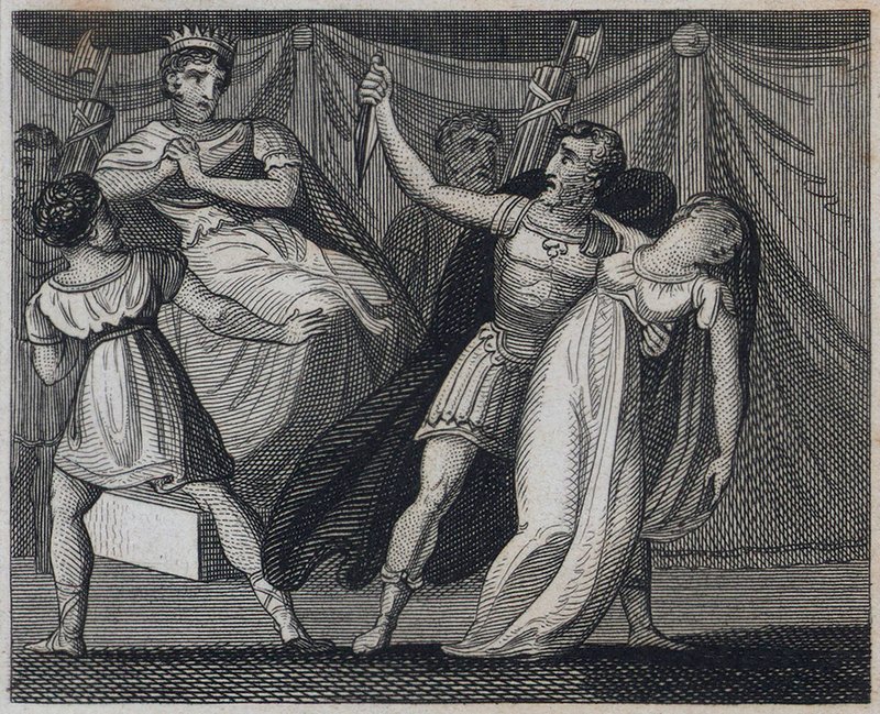 Virginias død, Rom, 449 f.Kr. (gravering) af English School