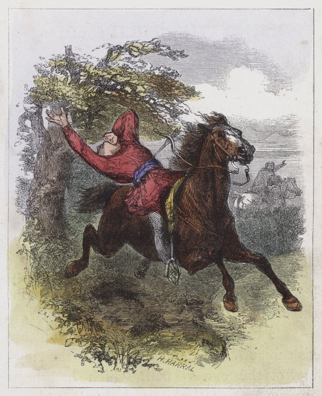 William Rufus død (farvet gravering) af English School