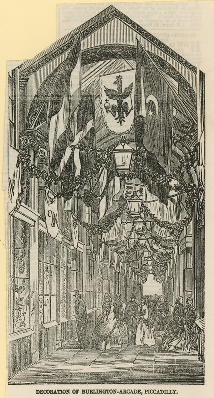 Udsmykning af Burlington Arcade af English School