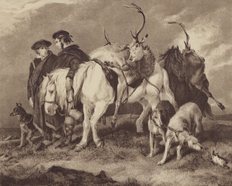 Hjortejagt (chromolitho) af English School