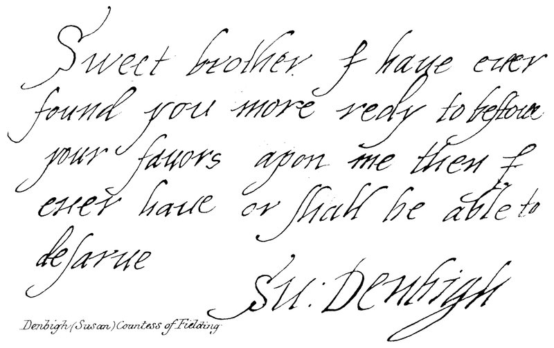 Denbigh (Susan) grevinde af Fielding af English School