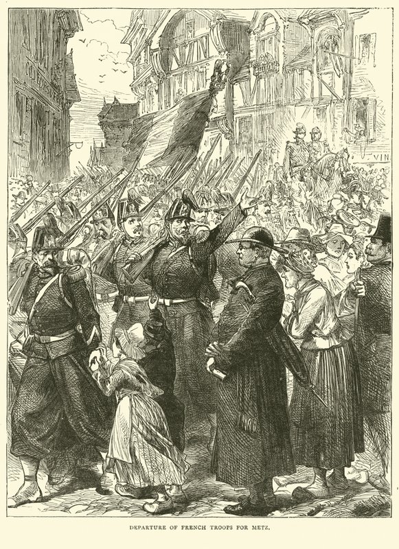 Franske troppers afgang til Metz, august 1870 af English School