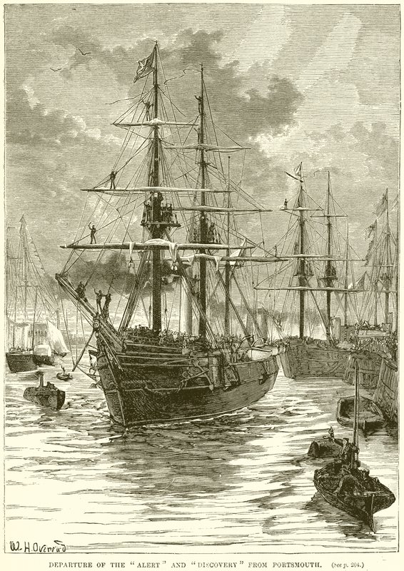 Alertets og opdagelsens afgang fra Portsmouth af English School
