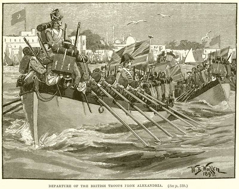 De britiske troppers afgang fra Alexandria af English School