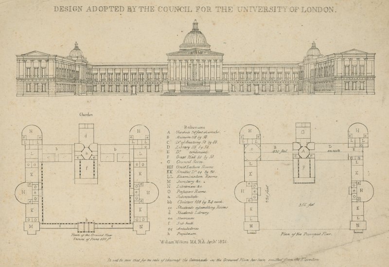 Design vedtaget af rådet for University of London af English School