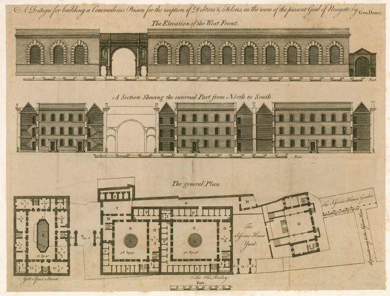 Design til Newgate fængsel af English School