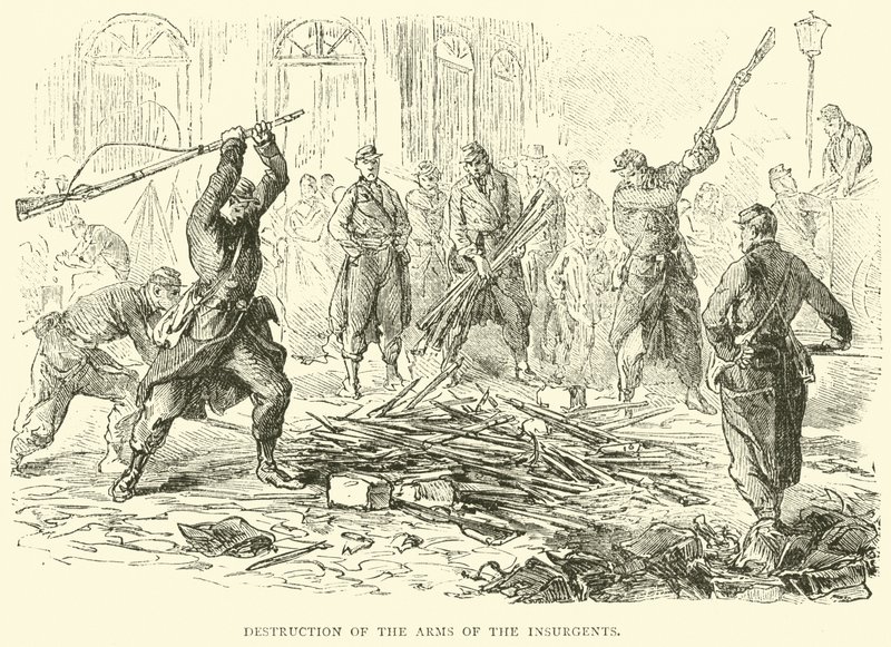 Ødelæggelse af oprørernes våben, april 1871 af English School