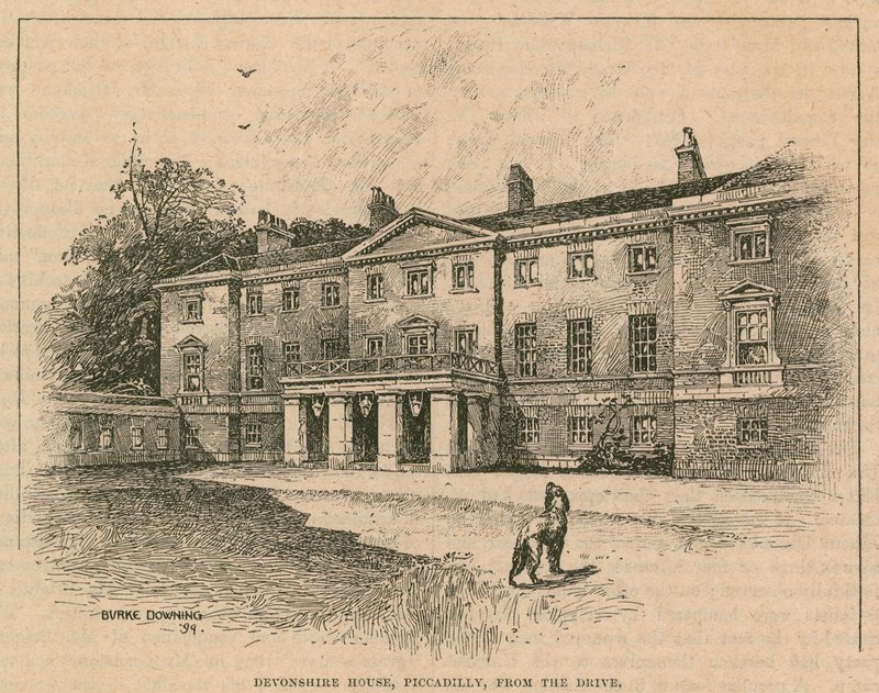 Devonshire House, Piccadilly, London, fra drevet af English School