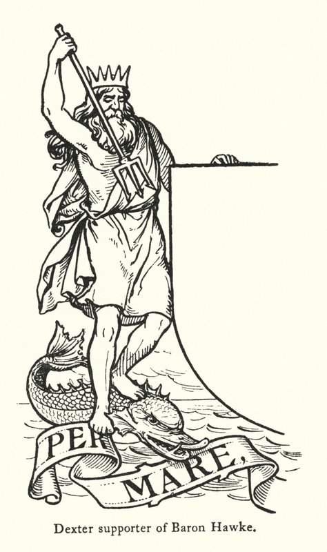 Dexter tilhænger af Baron Hawke (gravering) af English School