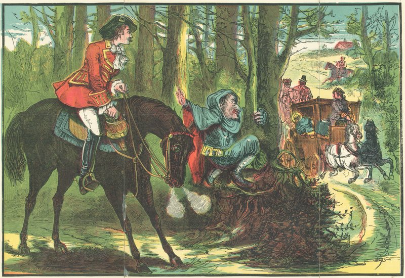 Dick Turpin og den blå dværg forhindrer en grusom forbrydelse af English School