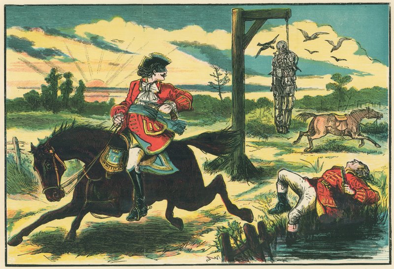 Dick Turpin skyder Pooly, tyvfangeren, på Hounslow Heath af English School