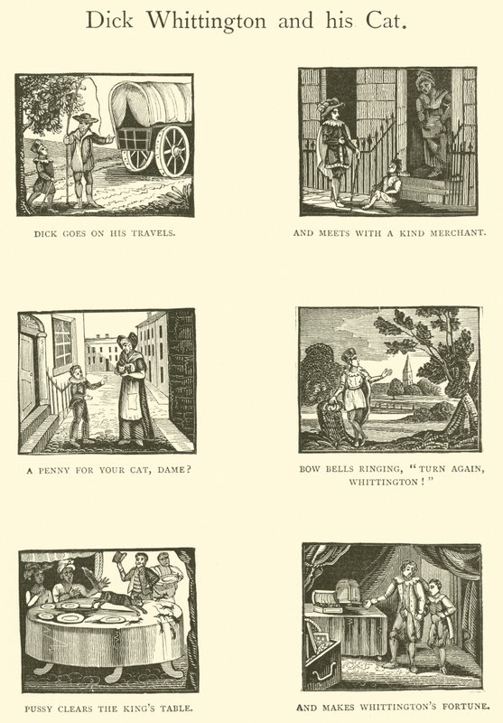 Dick Whittington og hans kat (træsnit) af English School