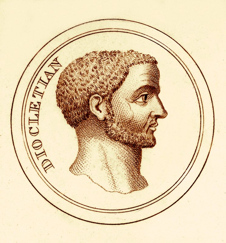 Dicoletian, illustration fra The Universal Historical Dictionary af George Crabb, udgivet 1825 (digitalt forbedret billede) af English School