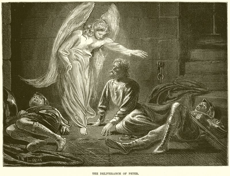 Frigivelsen af ​​apostlen Peter af en Herrens engel fra kong Herodes