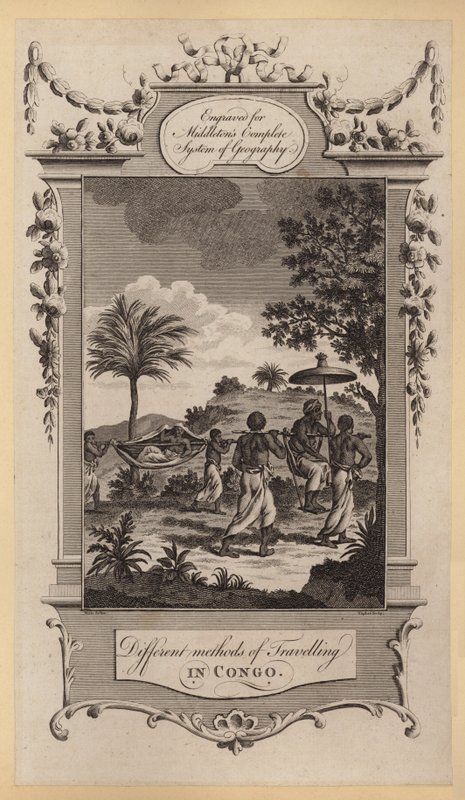 Forskellige metoder til at rejse i Congo (gravering) af English School