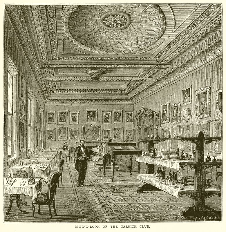 Spisestue i Garrick Club af English School