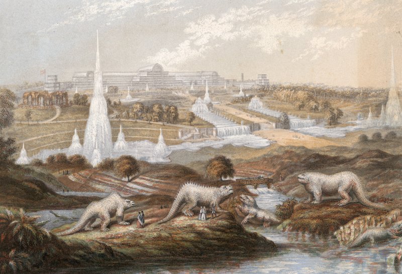 Dinosaurer på Crystal Palace af English School
