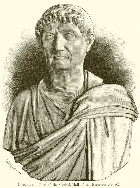 Diocletian. (Buste af Capitol, Kejsernes Hall, nr. 80) af English School