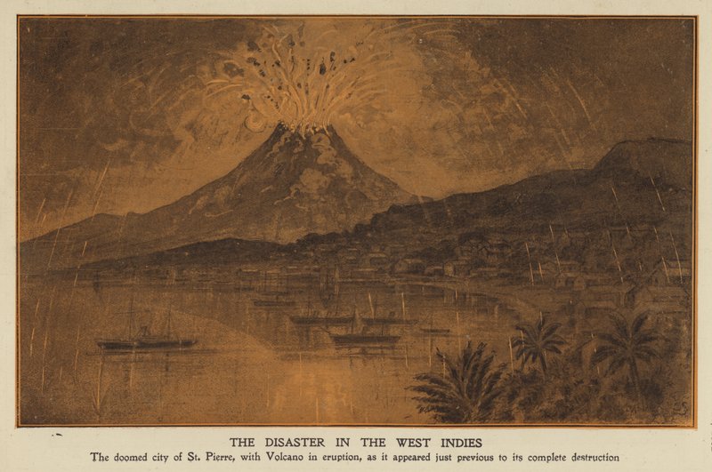 Et katastrofalt udbrud af Mount Pelee, Martinique af English School