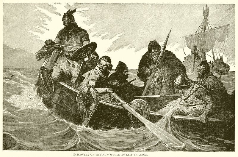 Discovery of the New World af Leif Ericsson af English School