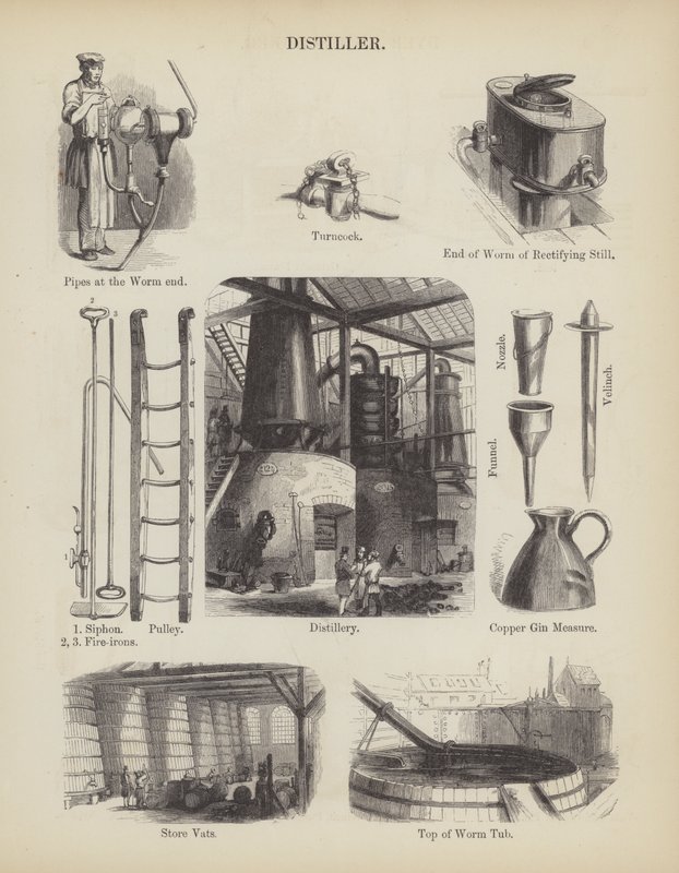 Distiller (engraving) af English School