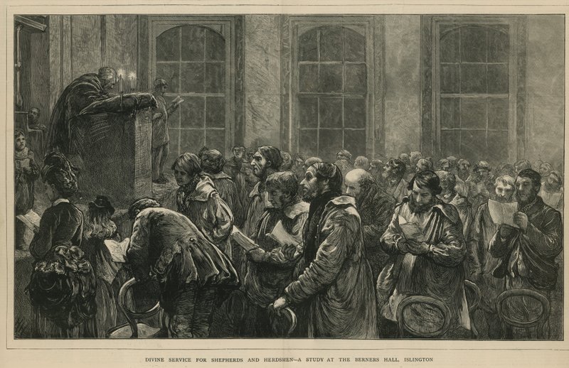 Gudstjeneste for hyrder og hyrder - et studie i Berners Hall, Islington, London af English School