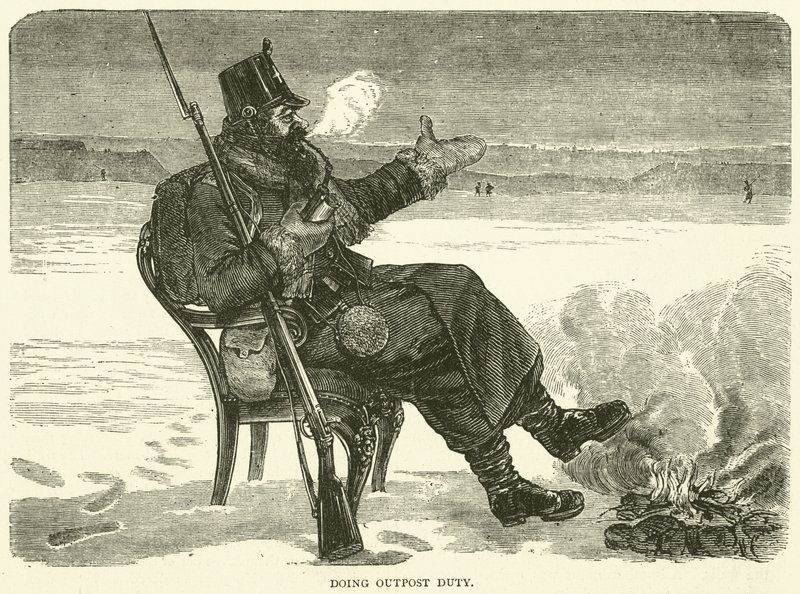 Udfører forposttjeneste, december 1870 af English School