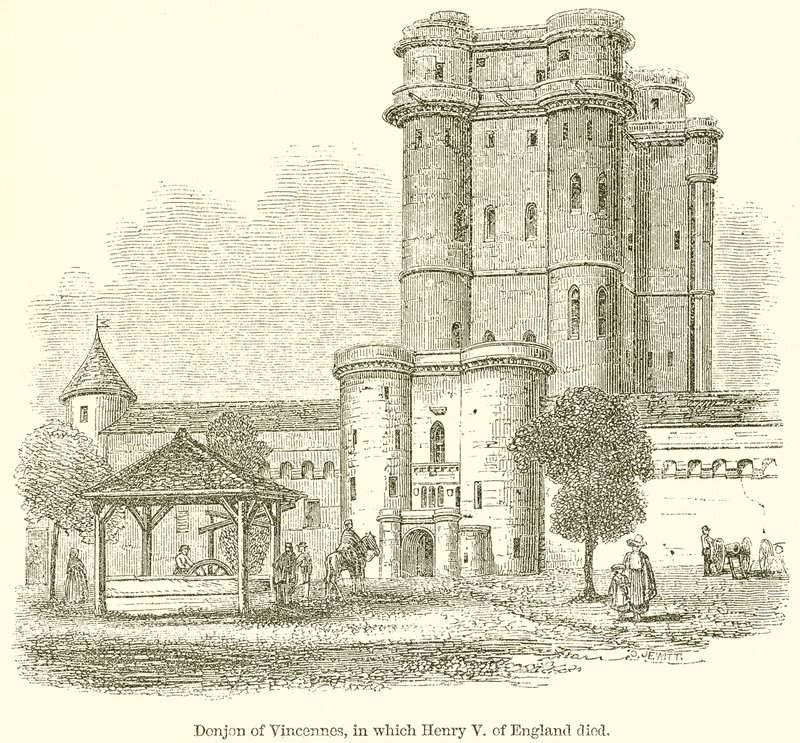Donjon af Vincennes, hvor Henrik V af England døde af English School