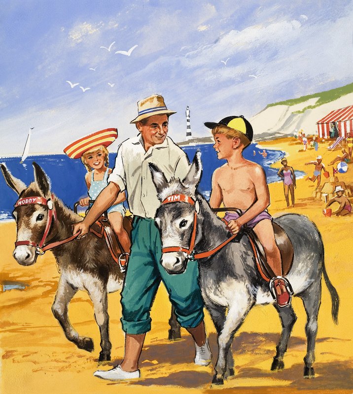 Æselture på stranden af English School