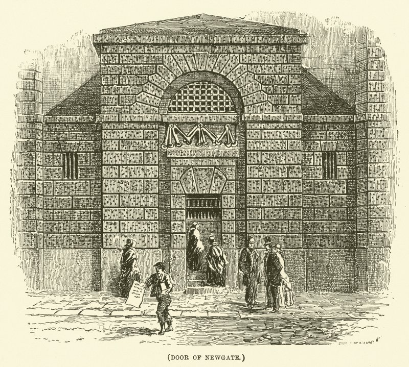 Døren til Newgate (gravering) af English School