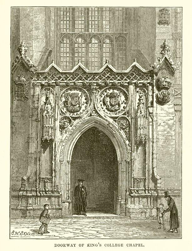Døråbningen til Kings College Chapel af English School