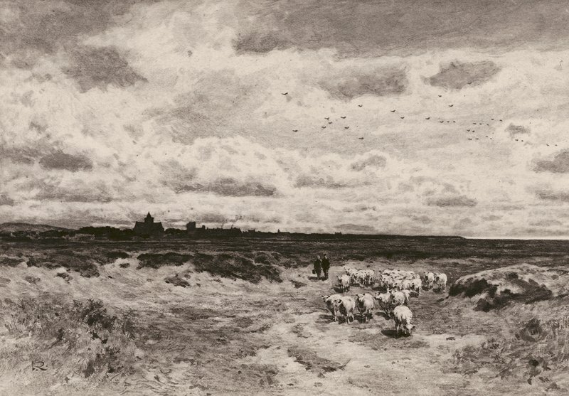 Dornoch, efter G Reid, RSA (litografi) af English School
