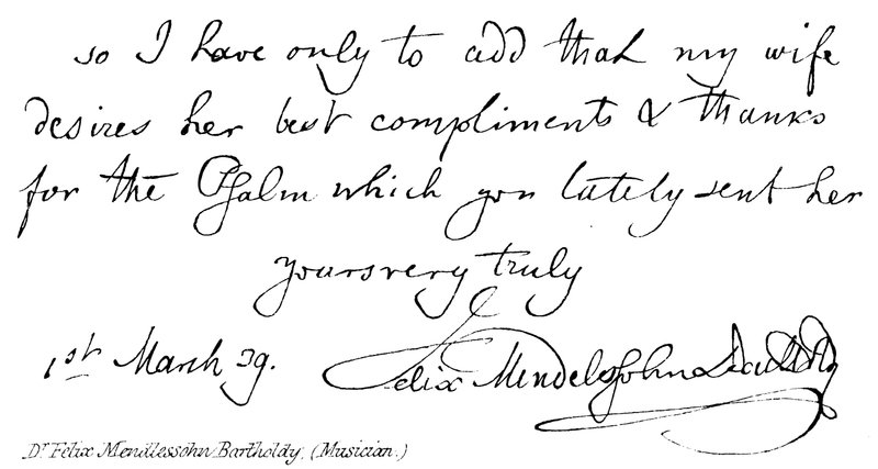 Dr. Felix Mendelssohn Bartholdy, (musiker) af English School
