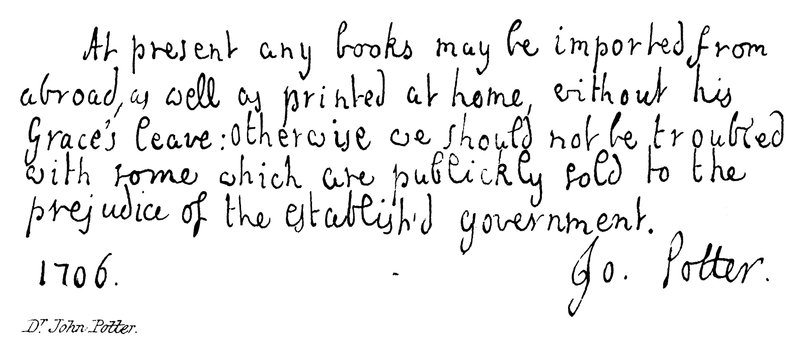 Dr John Potter af English School