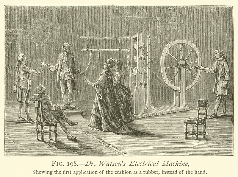 Dr. Watsons elektriske maskine (gravering) af English School