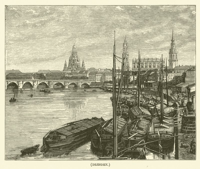 Dresden (kobberstik) af English School