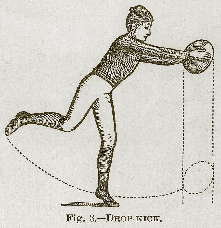Drop-Kick, illustration til Cassells Book of Sports and Pastimes, ca. 1890 af English School