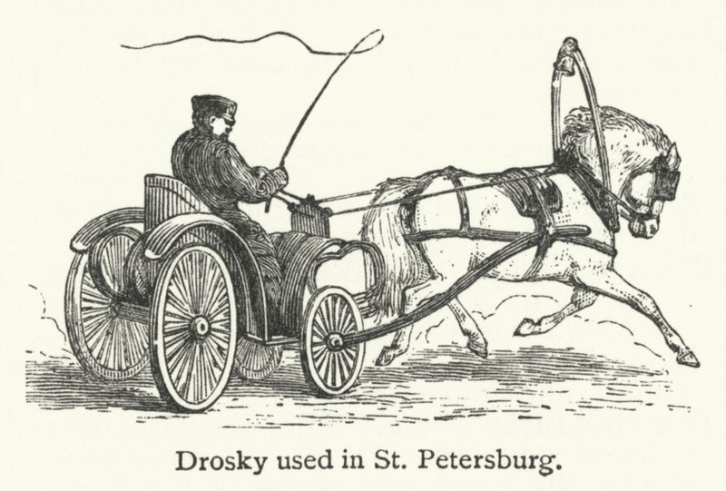 Drosky brugt i Skt. Petersborg (gravering) af English School