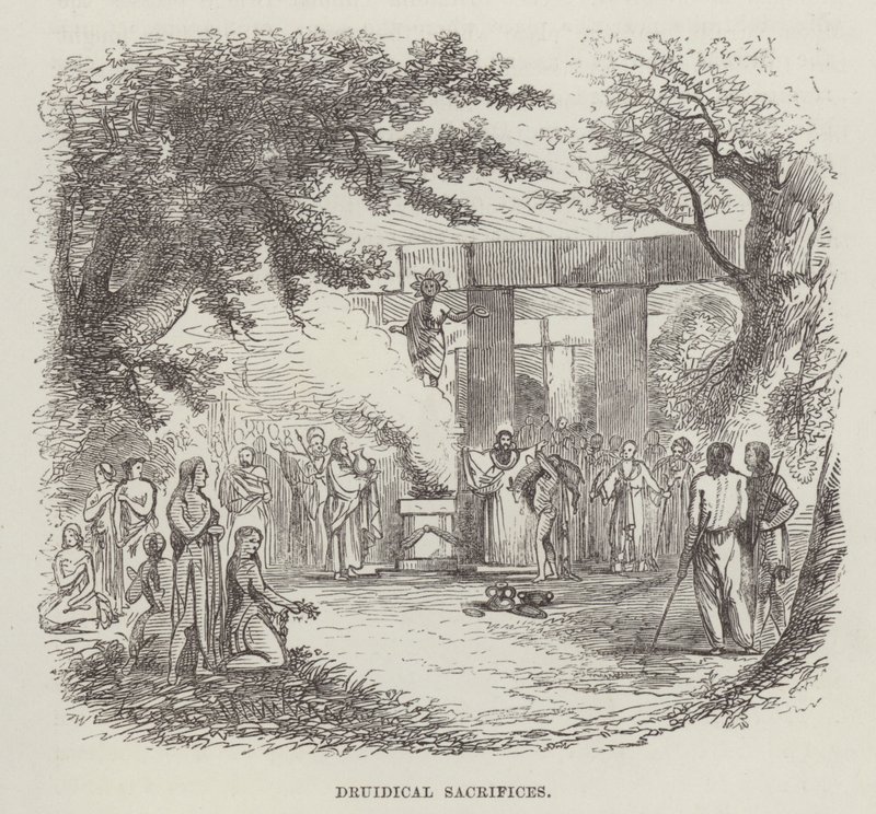 Druidiske ofre (gravering) af English School