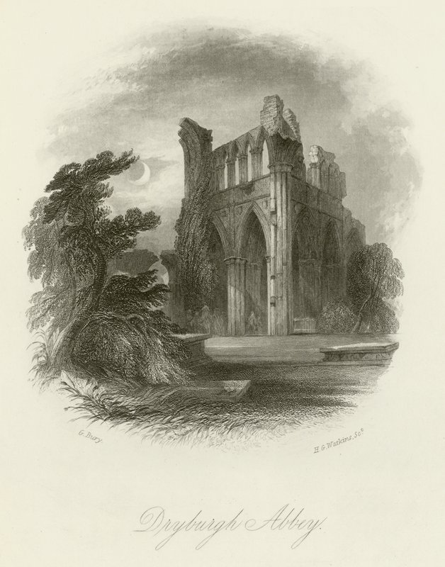 Dryburgh Abbey af English School