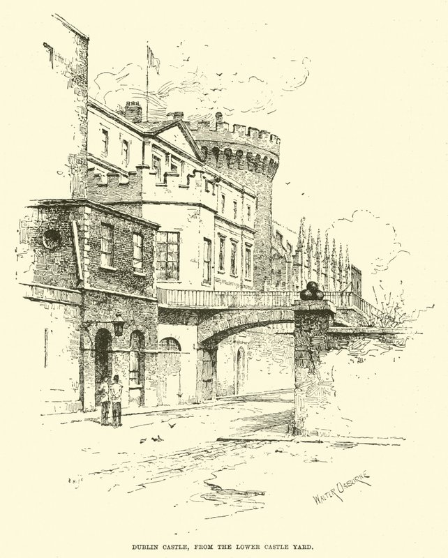 Dublin Castle, fra Lower Castle Yard af English School