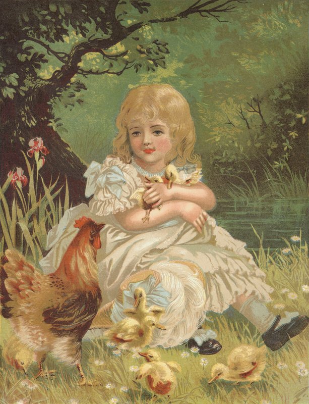 Ællinger (chromolitho) af English School
