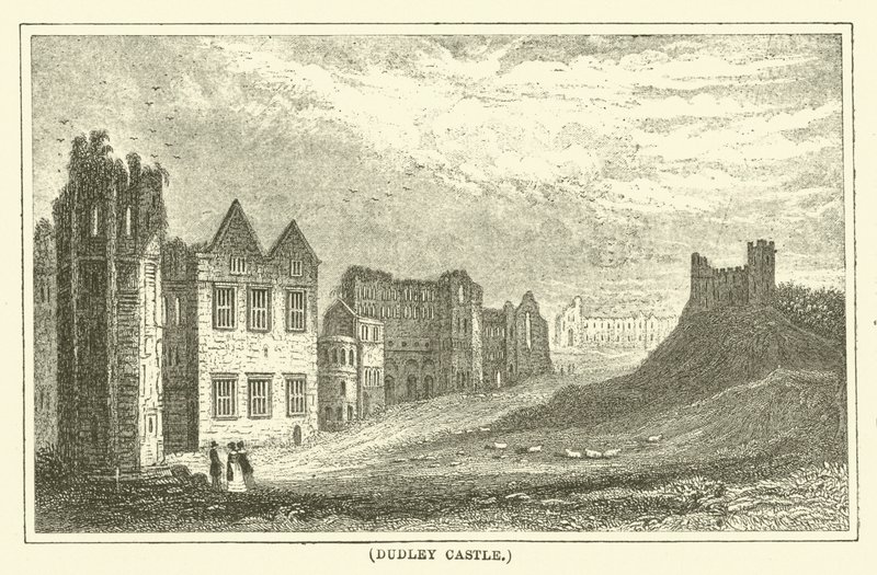 Dudley Castle (gravering) af English School