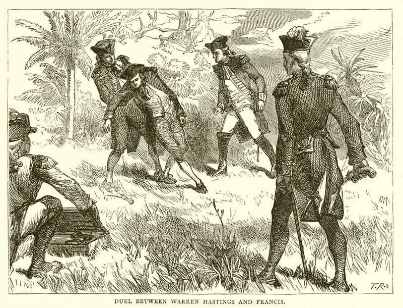 Duel mellem Warren Hastings og Francis af English School